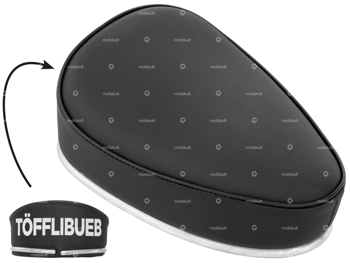 Seat bench "Töfflibueb" lettering black Carousel Image 1