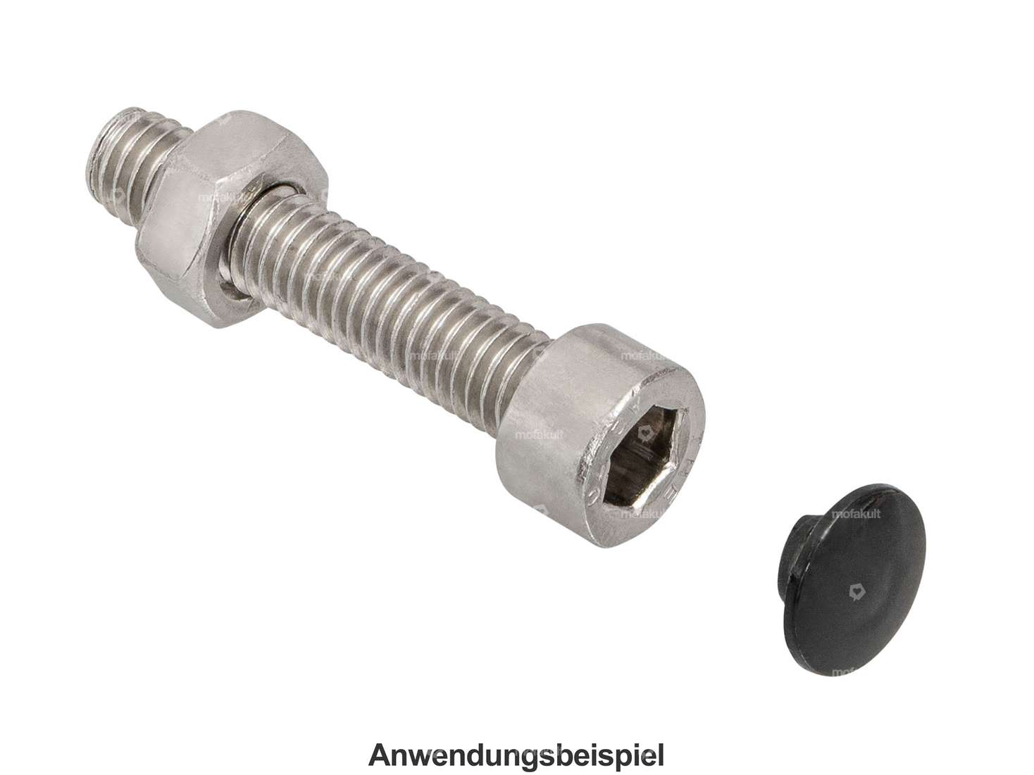 Cover SW10 hexagon socket (M12) black Carousel Image 3