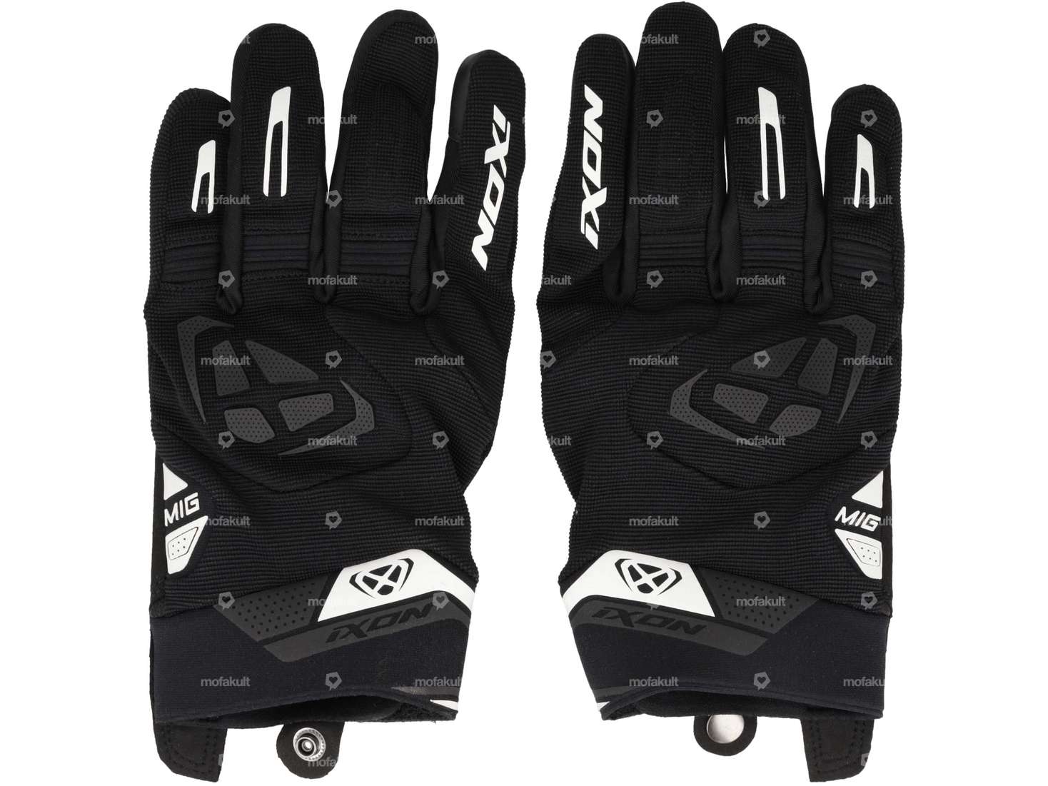 IXON glove "MIG 2" black / white Carousel Image 1