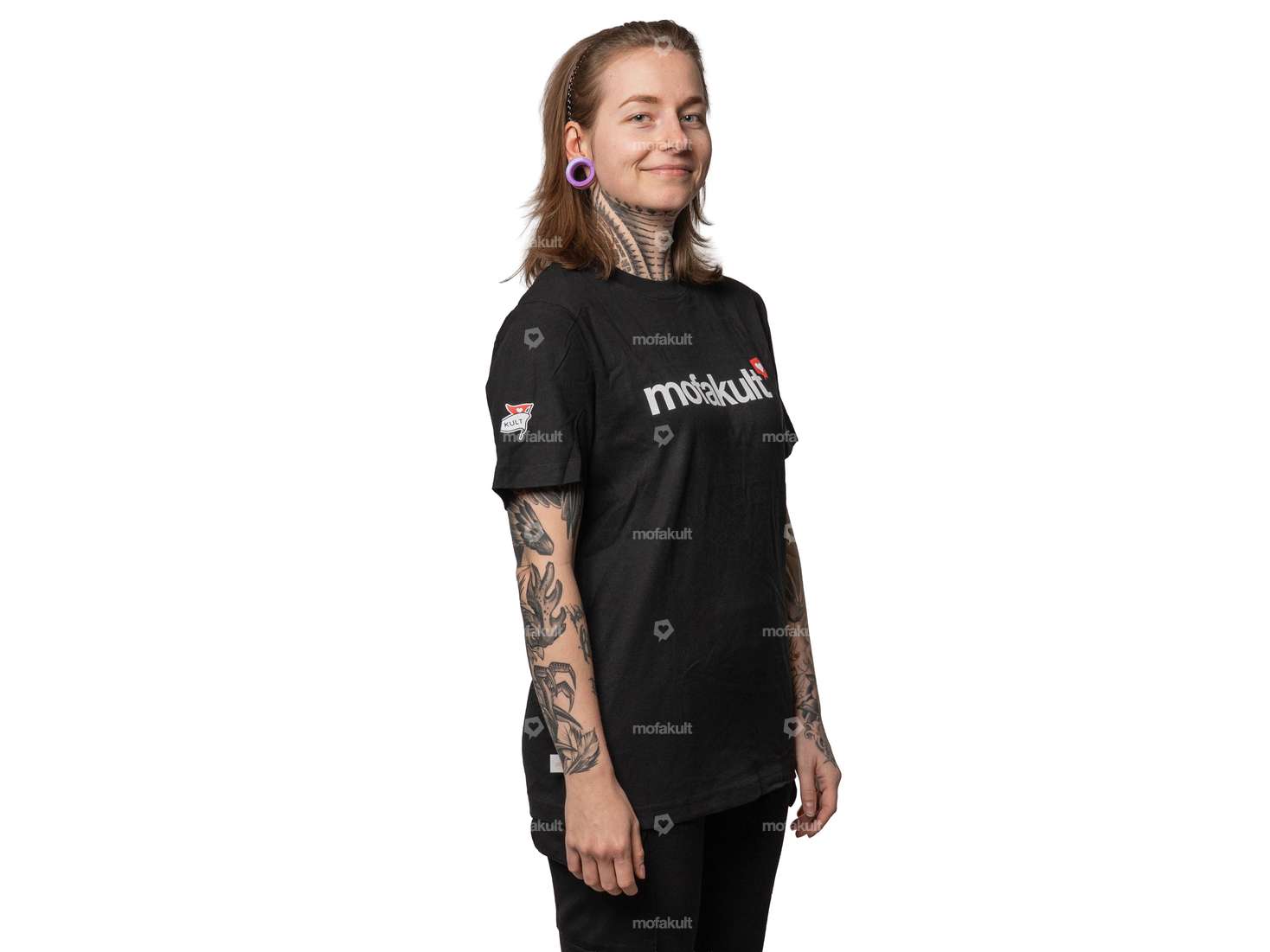 mk-Merch T-Shirt "Heart" black Carousel Image 4