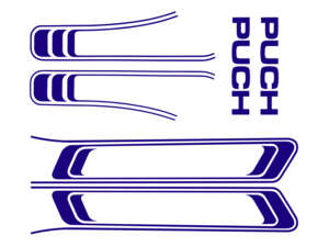 Adhesive set tank & frame blue (1A quality) Foil plot | Puch Maxi S Adhesive set tank & frame blue (1A quality) Foil plot | Puch Maxi S