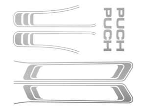 Adhesive set tank & frame silver foil plot (1A quality) | Puch Maxi S Adhesive set tank & frame silver foil plot (1A quality) | Puch Maxi S
