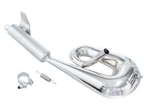 Simonini Exhaust Pipe, Ø 22 mm, Chrome | Piaggio Ciao Simonini Exhaust Pipe, Ø 22 mm, Chrome | Piaggio Ciao