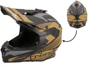 Cross helmet "Trendy" black-grey-gold matt (S-L) Cross helmet "Trendy" black-grey-gold matt (S-L)