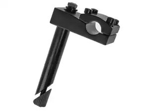 GPO 22 mm handlebar stem aluminum black (4-point attachment for fork plate handlebars) GPO 22 mm handlebar stem aluminum black (4-point attachment for fork plate handlebars)