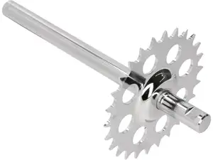 Pedal axle with crown 26 teeth chrome | Puch Maxi S, N Pedal axle with crown 26 teeth chrome | Puch Maxi S, N