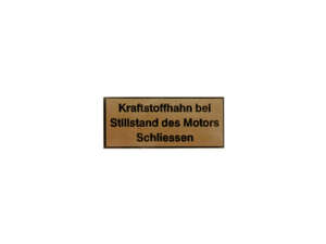 "Close Fuel Valve" Sticker | Zündapp Belmondo "Close Fuel Valve" Sticker | Zündapp Belmondo