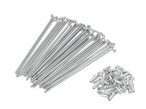14" spoke set incl. nipple (2.9 x 145 mm) galvanized steel 14" spoke set incl. nipple (2.9 x 145 mm) galvanized steel