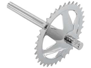 GPO pedal axle with rim 34 teeth chrome | Puch X30 Velux GPO pedal axle with rim 34 teeth chrome | Puch X30 Velux