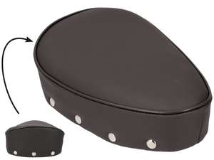 Seat bench with rivets unsprung black Seat bench with rivets unsprung black