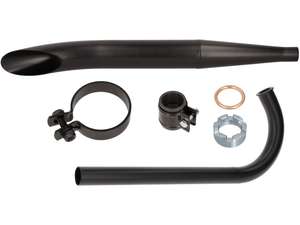 Exhaust set Sidepipe Ø 28 / 60 mm black | Sachs 50/2 Exhaust set Sidepipe Ø 28 / 60 mm black | Sachs 50/2