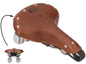 66HEROES Saddle "Luxury" brown leather sprung 66HEROES Saddle "Luxury" brown leather sprung