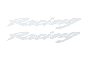 "Racing" Stickers, 15 x 3 cm, white (pair) "Racing" Stickers, 15 x 3 cm, white (pair)