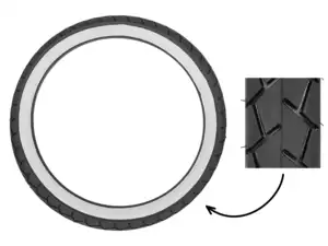 Mitas 2.50 x 17" tires MC11 Semi-Slick whitewall Mitas 2.50 x 17" tires MC11 Semi-Slick whitewall