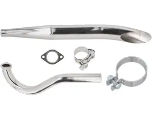 Exhaust set Sidepipe Ø 28 / 60 mm chrome | Puch Exhaust set Sidepipe Ø 28 / 60 mm chrome | Puch
