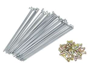 GPO 17" spoke set incl. nipple (2.9 x 188 mm) galvanized steel GPO 17" spoke set incl. nipple (2.9 x 188 mm) galvanized steel