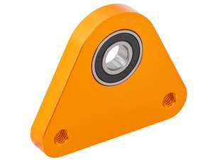 swiing® ingenious triangular bearing plate aluminum gold orange | Piaggio Ciao, SI, Bravo, Grillo swiing® ingenious triangular bearing plate aluminum gold orange | Piaggio Ciao, SI, Bravo, Grillo