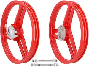 Wheel set 17" cast red (3/6 spokes) | Peugeot 103 Wheel set 17" cast red (3/6 spokes) | Peugeot 103