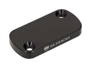 66HEROES Disc brake reservoir cover, black anodized aluminium 66HEROES Disc brake reservoir cover, black anodized aluminium