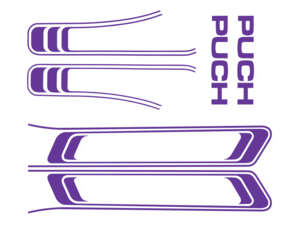Adhesive set tank & frame violet (1A quality) Foil plot | Puch Maxi S Adhesive set tank & frame violet (1A quality) Foil plot | Puch Maxi S