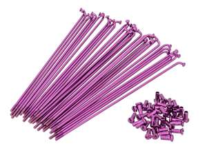 GPO 17" spoke set incl. nipple (2.9 x 188 mm) pink GPO 17" spoke set incl. nipple (2.9 x 188 mm) pink