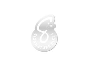 Siggnature sticker "S" 32 x 45 mm transparent white Siggnature sticker "S" 32 x 45 mm transparent white