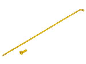 GPO 19" spoke single incl. nipple (2.9 x 212 mm) gold GPO 19" spoke single incl. nipple (2.9 x 212 mm) gold