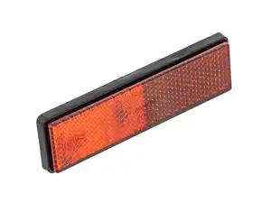 Reflector 94 x 28 mm with threaded pins angular red Reflector 94 x 28 mm with threaded pins angular red