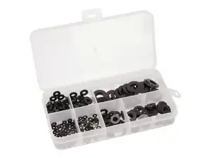 Nylon washer set black 250 pcs. Nylon washer set black 250 pcs.