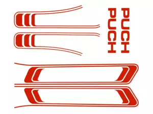 Adhesive set tank & frame red (1A quality) Foil plot | Puch Maxi S Adhesive set tank & frame red (1A quality) Foil plot | Puch Maxi S