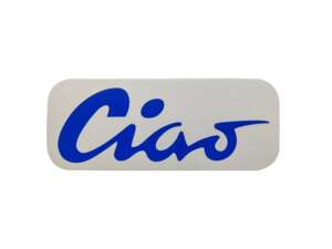 Tank sticker "Ciao" blue 70 x 28 mm | Piaggio Ciao P, C9 Tank sticker "Ciao" blue 70 x 28 mm | Piaggio Ciao P, C9