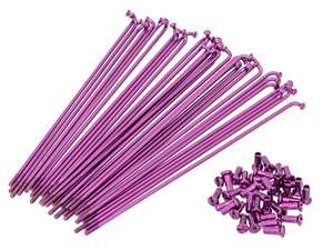 GPO 19" spoke set incl. nipple (2.9 x 212 mm) pink GPO 19" spoke set incl. nipple (2.9 x 212 mm) pink