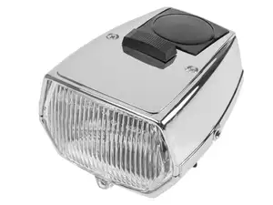 GPO headlamp square chrome with switch GPO headlamp square chrome with switch