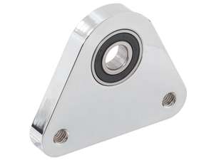 swiing® ingenious triangular bearing plate aluminum chrome | Piaggio Ciao, SI, Bravo, Grillo swiing® ingenious triangular bearing plate aluminum chrome | Piaggio Ciao, SI, Bravo, Grillo